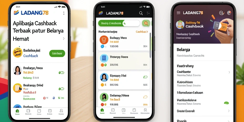 Antarmuka pengguna <strong>LADANG78</strong> yang menarik dan mudah digunakan untuk Cashback.