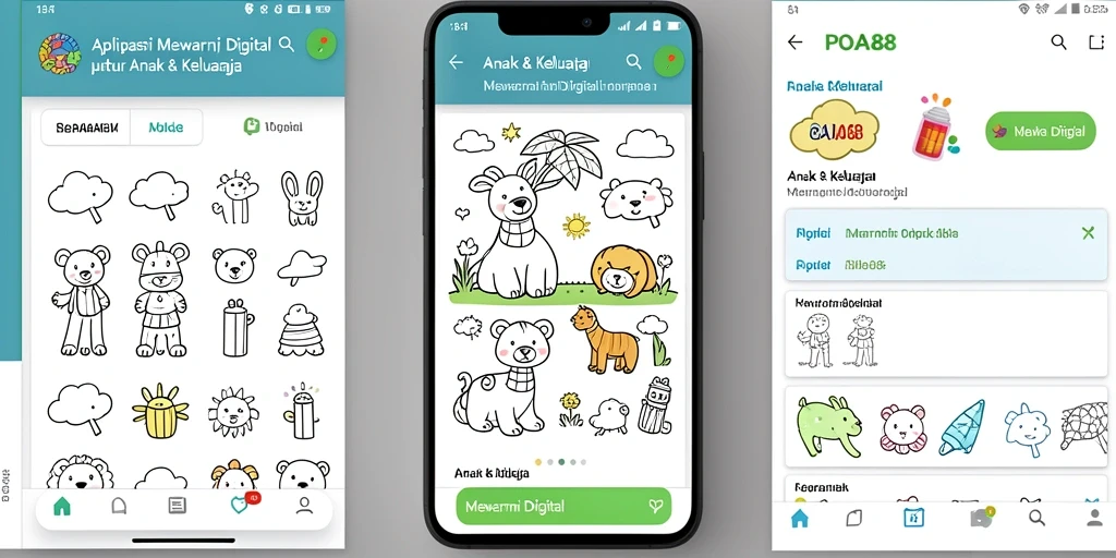 Antarmuka pengguna POA88 yang menarik untuk mewarnai digital.