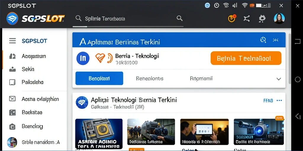 Screenshot utama SGPSLOT menampilkan antarmuka berita teknologi yang modern.